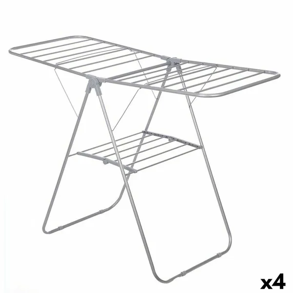 Sulenkiama skalbinių džiovyklė Pilka Metalinis 136,5 x 59 x 93,5 cm (4 vnt.)
