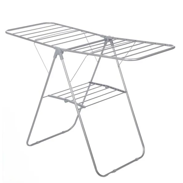 Salokāms drēbju pakaramais Pelēks Metāls 136,5 x 59 x 93,5 cm (4 gb.)