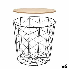 Вспомогательный стол Gift Decor Коричневый Чёрный 44,5 x 53,5 x 44,5 cm (6 штук)