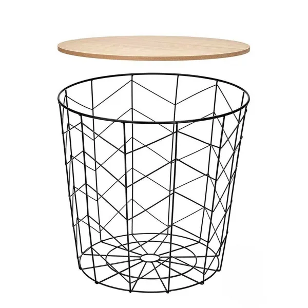 Вспомогательный стол Gift Decor Коричневый Чёрный 44,5 x 53,5 x 44,5 cm (6 штук)