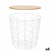 Вспомогательный стол Gift Decor Белый Коричневый 44,5 x 53,5 x 44,5 cm (6 штук)