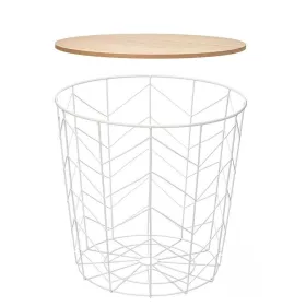 Side table Gift Decor White Brown 44,5 x 53,5 x 44,5 cm (6 Units)
