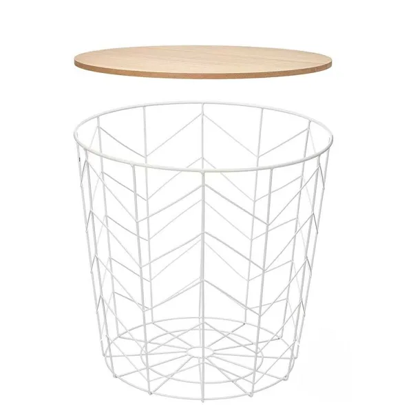 Вспомогательный стол Gift Decor Белый Коричневый 44,5 x 53,5 x 44,5 cm (6 штук)