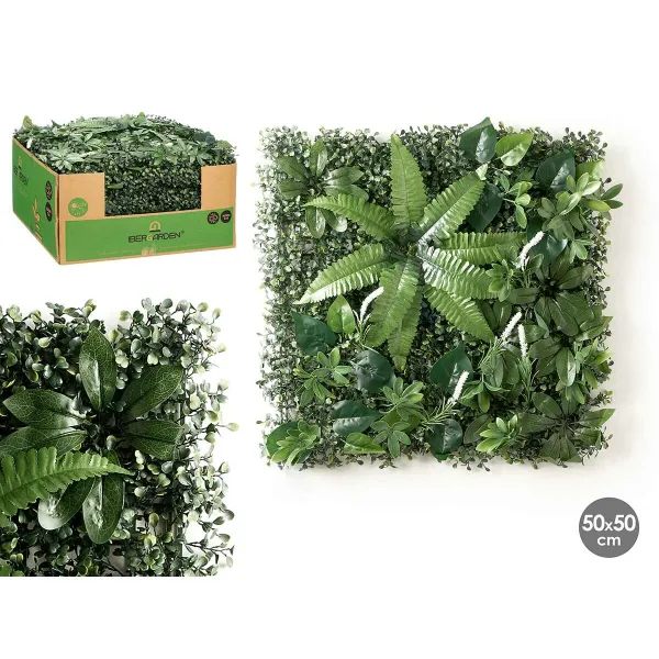 Vertical Garden Ibergarden White Green Plastic Fern 50 x 50 cm (10 Units)