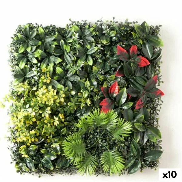 Vertikālais dārza Ibergarden Sarkans Zaļš Plastmasa Loksnes 50 x 50 cm (10 gb.)