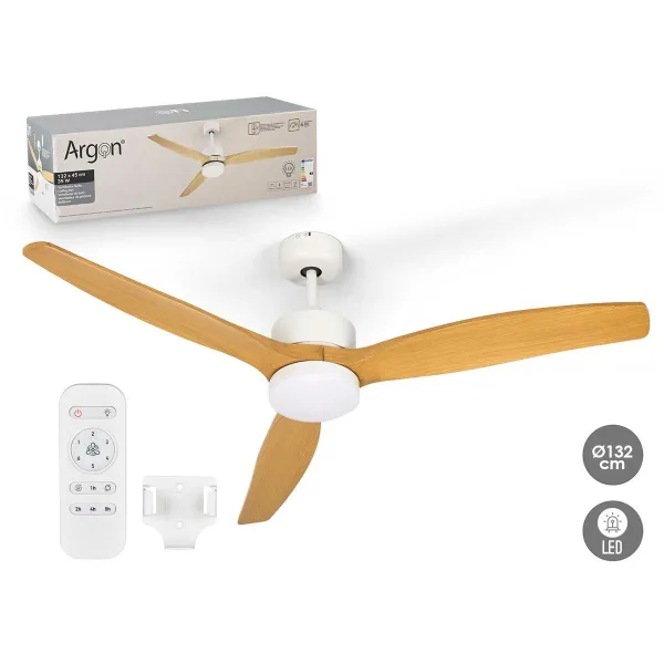 Tulega Laeventilaator Argon Valge Pruun 40 W Ø 132 cm