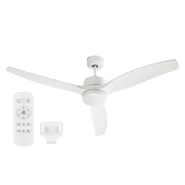 Ceiling Fan with Light Argon White 40 W Ø 132 cm