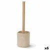 Щетка для унитаза Berilo Белый Бежевый Деревянный полистоун 9,6 x 37 x 9,5 cm (6 штук)