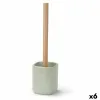 Toilet Brush Berilo White Green Wood Polyresin 9,6 x 37 x 9,5 cm (6 Units)