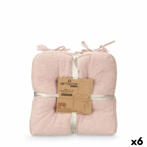 Pagalvėlių rinkinys Gift Decor Rožinė 40 x 40 x 7 cm 2 Dalys (6 vnt.)