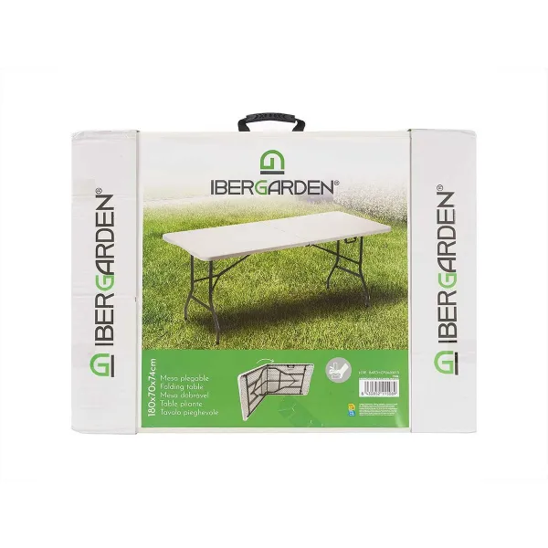 Folding Table Ibergarden White Grey 180 x 70 x 174 cm