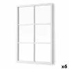 Настенное зеркало Gift Decor Белый квадраты 70 x 47 x 2 cm (6 штук)