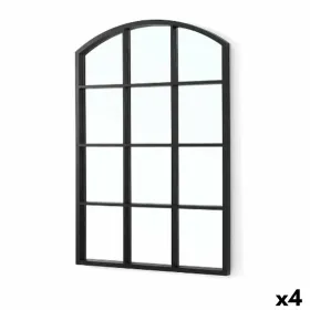 Sieninis veidrodis Gift Decor Juoda Langas 50,5 X 2,5 X 76 cm (4 vnt.)