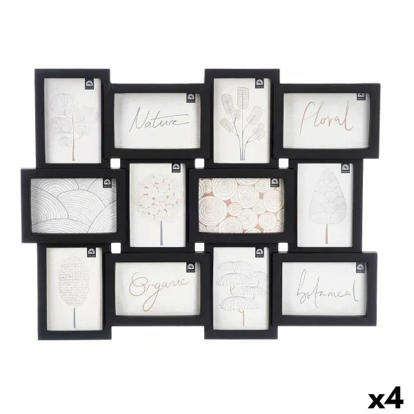 Настенные фоторамки Gift Decor Чёрный полипропилен (4 штук)