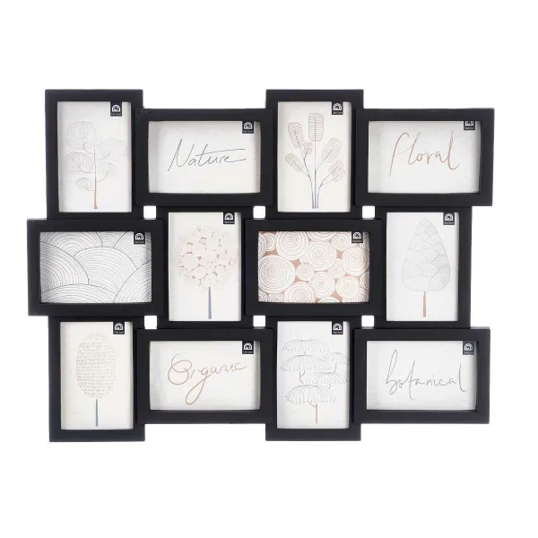 Настенные фоторамки Gift Decor Чёрный полипропилен (4 штук)