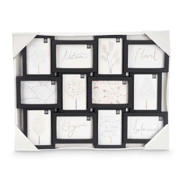 Foto rāmīši stiprināšanai pie sienas Gift Decor Melns polipropilēns (4 gb.)