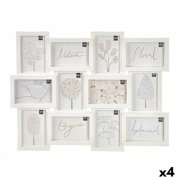 Foto rāmīši stiprināšanai pie sienas Gift Decor Balts polipropilēns (4 gb.)