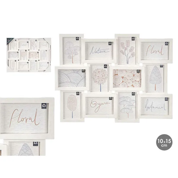 Foto rāmīši stiprināšanai pie sienas Gift Decor Balts polipropilēns (4 gb.)