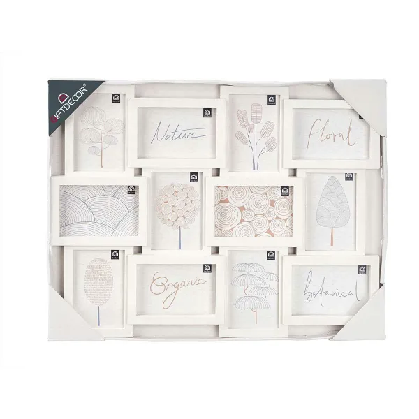 Foto rāmīši stiprināšanai pie sienas Gift Decor Balts polipropilēns (4 gb.)