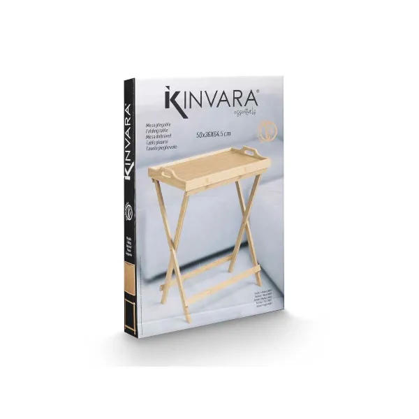 Folding Side Table Kinvara Natural 50 x 36 x 64,5 cm