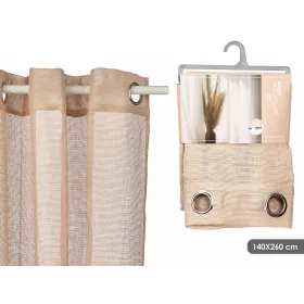 Curtain Gift Decor Brown 140 x 260 cm (6 Units)