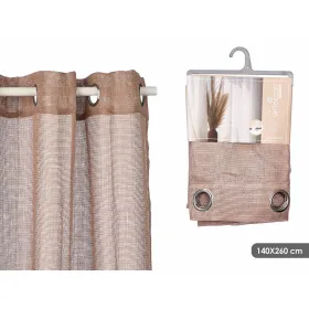 Curtain Gift Decor Brown 140 x 260 cm (6 Units)