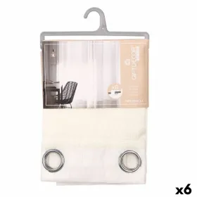 Curtain Gift Decor White 140 x 260 cm Stripes (6 Units)