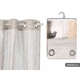 Curtain Gift Decor Grey 140 x 260 cm Stripes (6 Units)