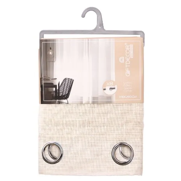 Curtain Gift Decor Brown 140 x 260 cm Stripes (6 Units)
