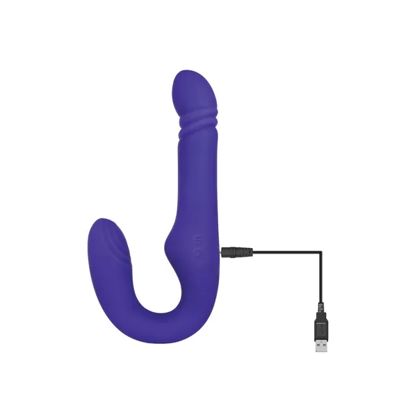 Double Penetration Stroker Adam & Eve Ultimate Thrusting Strapless Purple