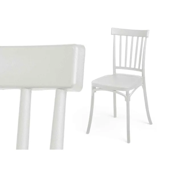 Kėdė Gift Decor Balta polipropileno 42 x 81,5 x 45 cm Juostos