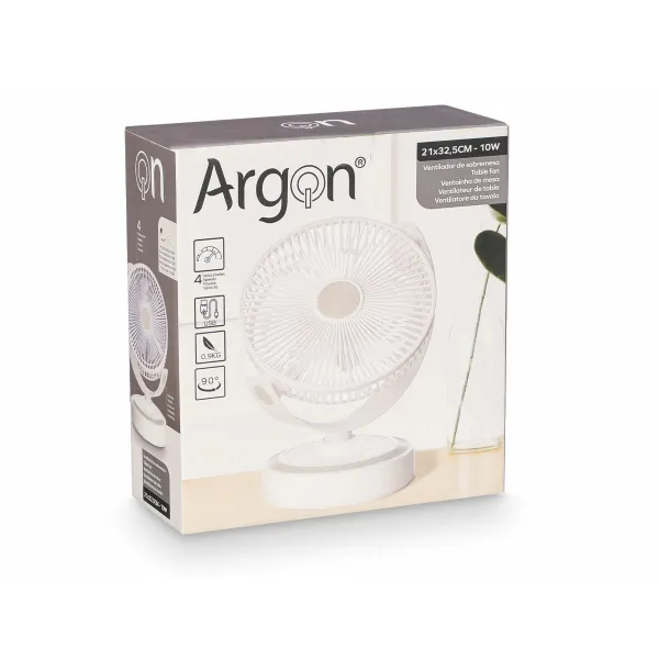Tafelventilator Argon Balts 10 W 21 x 28 x 32,5 cm