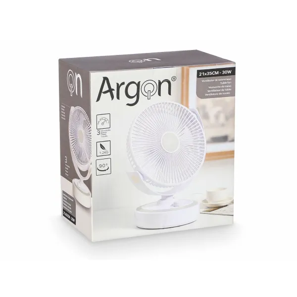 Tafelventilator Argon Balts 30 W 21 x 28 x 32,5 cm