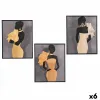 Полотно Gift Decor Жёлтый Чёрный Серый 40 x 3 x 50 cm (6 штук)