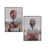 Полотно Gift Decor Красный Серый Оранжевый Женщина 50 x 3 x 70 cm (4 штук)
