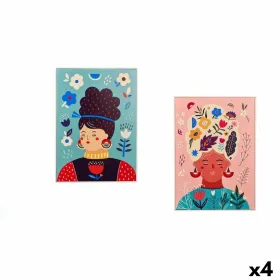 Полотно Gift Decor Разноцветный Женщина 50 x 3 x 70 cm (4 штук)