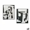 Canvas Gift Decor Lovers Balts Melns 70 x 3,5 x 90 cm (2 gb.)