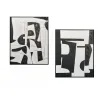 Canvas Gift Decor Lovers Balts Melns 70 x 3,5 x 90 cm (2 gb.)