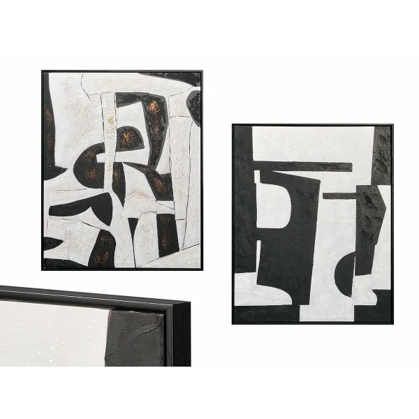 Drobė Gift Decor Lovers Balta Juoda 70 x 3,5 x 90 cm (2 vnt.)