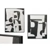 Canvas Gift Decor Lovers White Black 70 x 3,5 x 90 cm (2 Units)