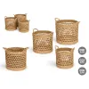 Set of Baskets Gift Decor Brown Marine algae 3 Pieces