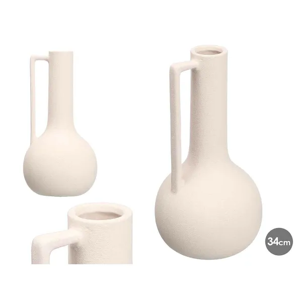 Vase Gift Decor White Ceramic 18 x 34,5 x 18 cm