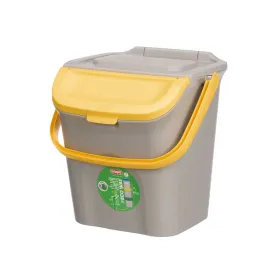 Šiukšlių dėžė Stefanplast ECOWAY Geltona Pilka polipropileno 28 L Sudedamas (6 vnt.)