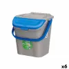 Šiukšlių dėžė Stefanplast ECOWAY Mėlyna Pilka polipropileno 28 L Sudedamas (6 vnt.)