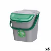 Šiukšlių dėžė Stefanplast ECOWAY Žalia Pilka polipropileno 28 L Sudedamas (6 vnt.)