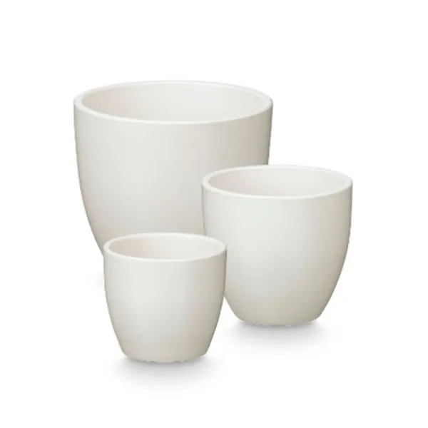 Set of pots Ibergarden White Clay Ø 14 cm Ø 22 cm Ø 17 cm 3 Pieces