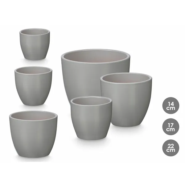 Katlu komplekts Ibergarden Pelēks Māls Ø 14 cm Ø 22 cm Ø 17 cm 3 Daudzums