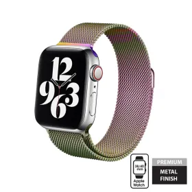 Crong Milano Steel - Stainless Steel Strap for Apple Watch 38/40/41/42 mm (Iridescent)