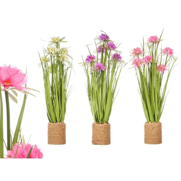 Decorative Plant Ibergarden Rope Plastic Stone 30 x 70 x 30 cm (3 Units)