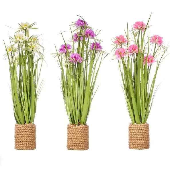 Decorative Plant Ibergarden Rope Plastic Stone 30 x 70 x 30 cm (3 Units)